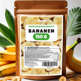 Gefriergetrocknete Bananen 150g Scheiben, Gefriergetrocknete Früchte ohne Zusatzstoffe Rein – 100 % natürliche Trockenfrüchte – Getrocknete Bananen Trockenfrüchte von Foozia Dehydrierte Produkte Naty Shop 150G