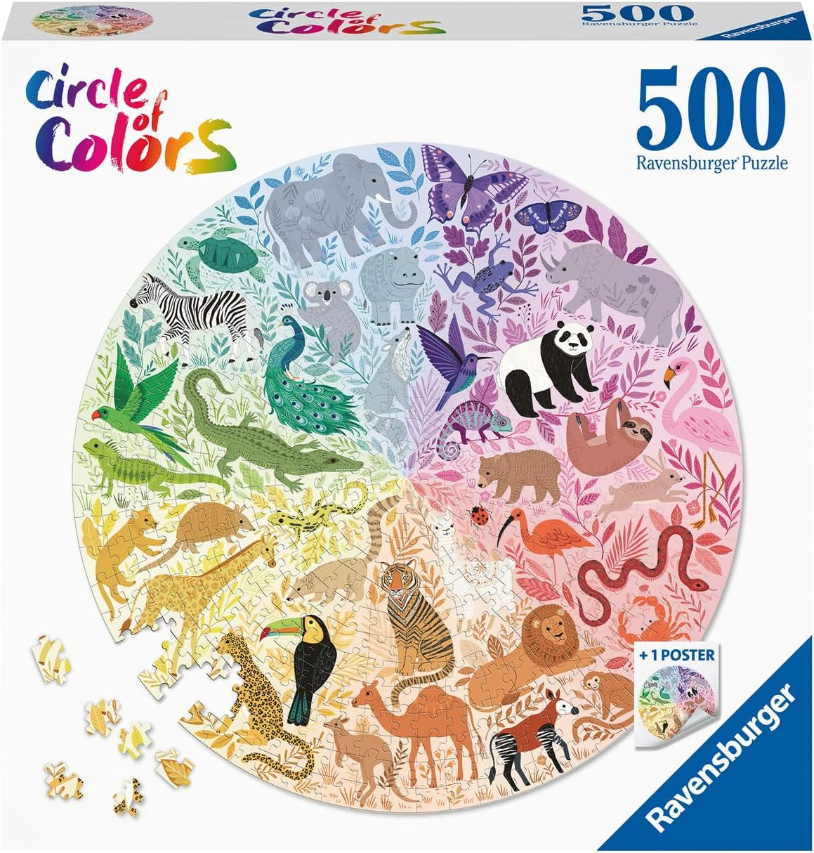 Ravensburger Puzzle 17172 Farbkreis - Tiere 500 Teile Puzzle Naty Shop Standardtitel
