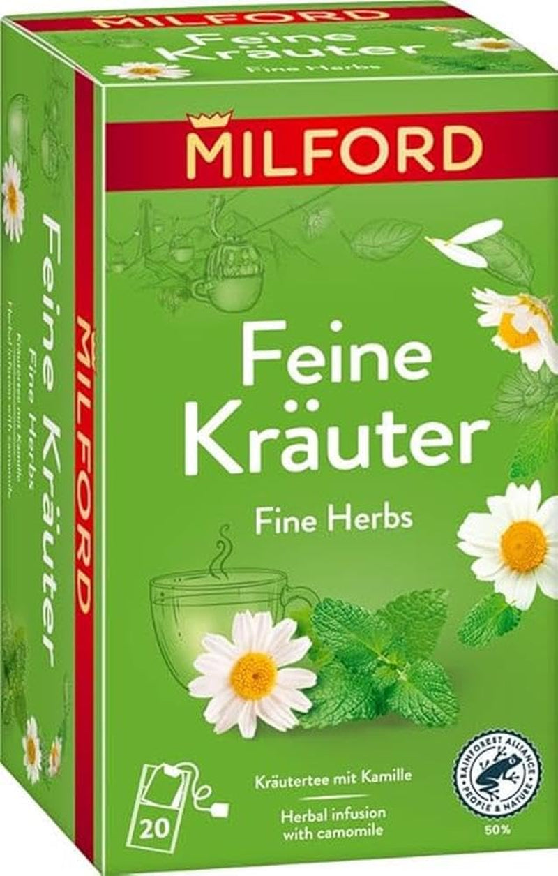 MILFORD Feine Pflanzen | Kräutertee mit Kamille | 20 Teebeutel