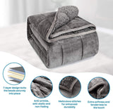 Schwere Bettdecken 152,4 x 203,2 Cottonblue Schwere Bettdecken 6,8 kg Queen-Size-Flanell Shaggy Sherpa Gewichtsdecke für Erwachsene Bequeme Gewichtsdecken zum Beruhigen und Entspannen Naty Shop Quilts & Quilts
