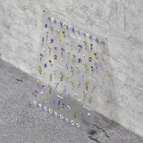 Nagelsticker Set - Selbstklebende Nagelaufkleber, Nageldesign Zubehör, Nail Art, Nagelaufkleber Für Fingernägel, Blumen Nagelsticker, Nagel Deko