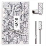 BLESWIN 100 Stück kleine Schleifbänder für Nagelbohrer, feine Körnung 240 mit 2 Stück 3-mm-Bohrern, Mini-Schleifbänder zum Polieren natürlicher Nägel und Reinigen der Nagelhaut zur Vorbereitung, Pink