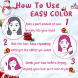 Waschbare rosa temporäre Haarfarbe, temporäre Haarwachsfarbe, natürliche Frisur, Pomade, waschbare Haarfarbe für Männer, Frauen, Party, Cosplay, Halloween, Weihnachten, Haarfarbe, Naty Shop