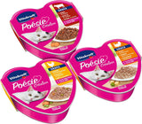 Vitakraft Poésie Création, Tender Selection, Nassfutter für Katzen, Nassfutter für Katzen in Soße, mit Huhn, mit Truthahn, mit Rindfleisch, ohne Zuckerzusatz und Getreide (1 Packung à 6 x 85g)