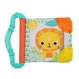 Bright Starts, Teethe & Read, Rasselstoffbuch und Tierbilderbuch Stoffrasselbuch, Beißring, Zahnfleischberuhigungsring, Spielzeug für Babys und Kleinkinder 3 Monate Babyspielzeug Naty Shop Standardtitel