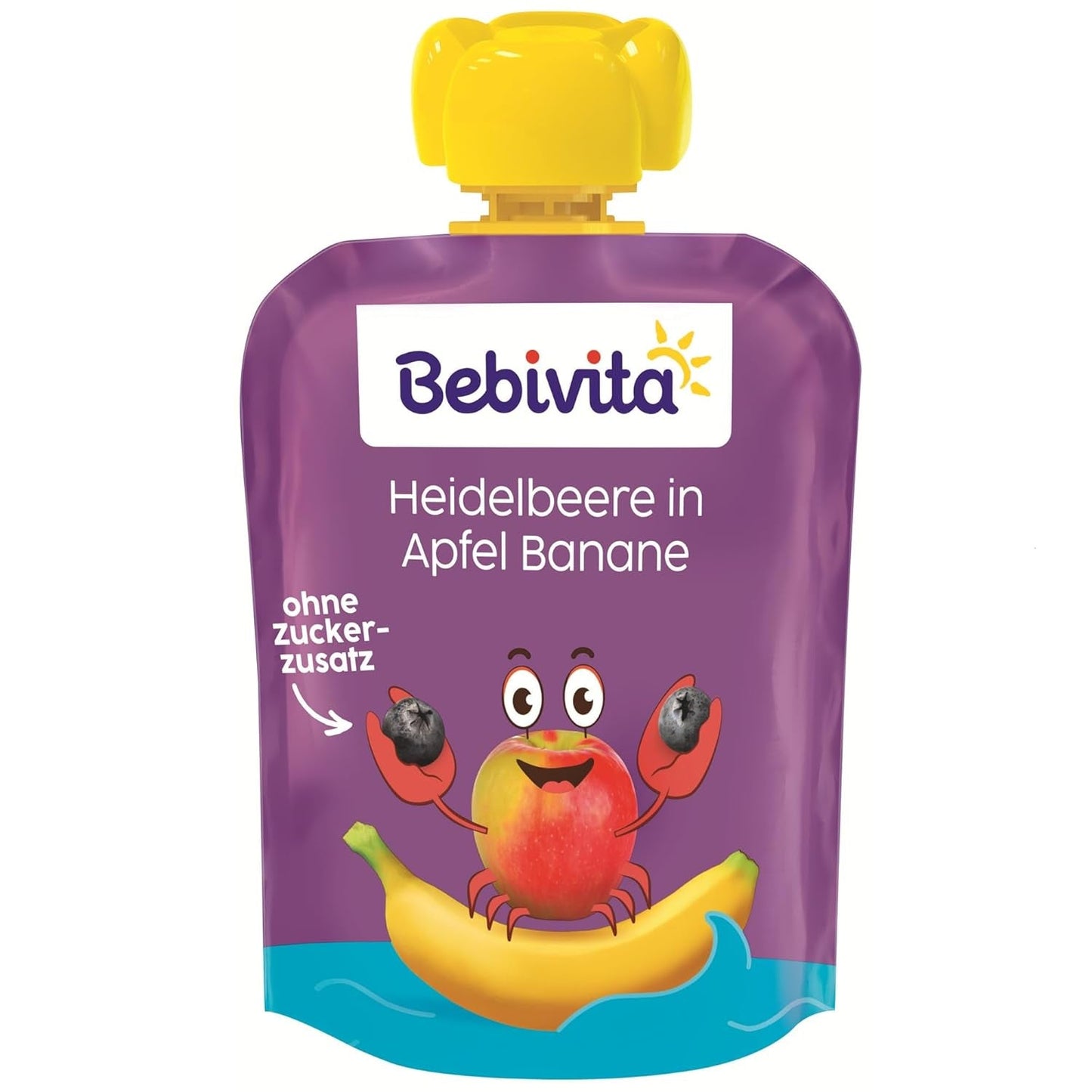 Blaubeer-, Apfel- und Bananen-Quetschbeutel – 16 (4 Packungen à 4 x 90 g), ohne Zuckerzusatz, glutenfrei, ideal zum Mitnehmen und als Snack für unterwegs