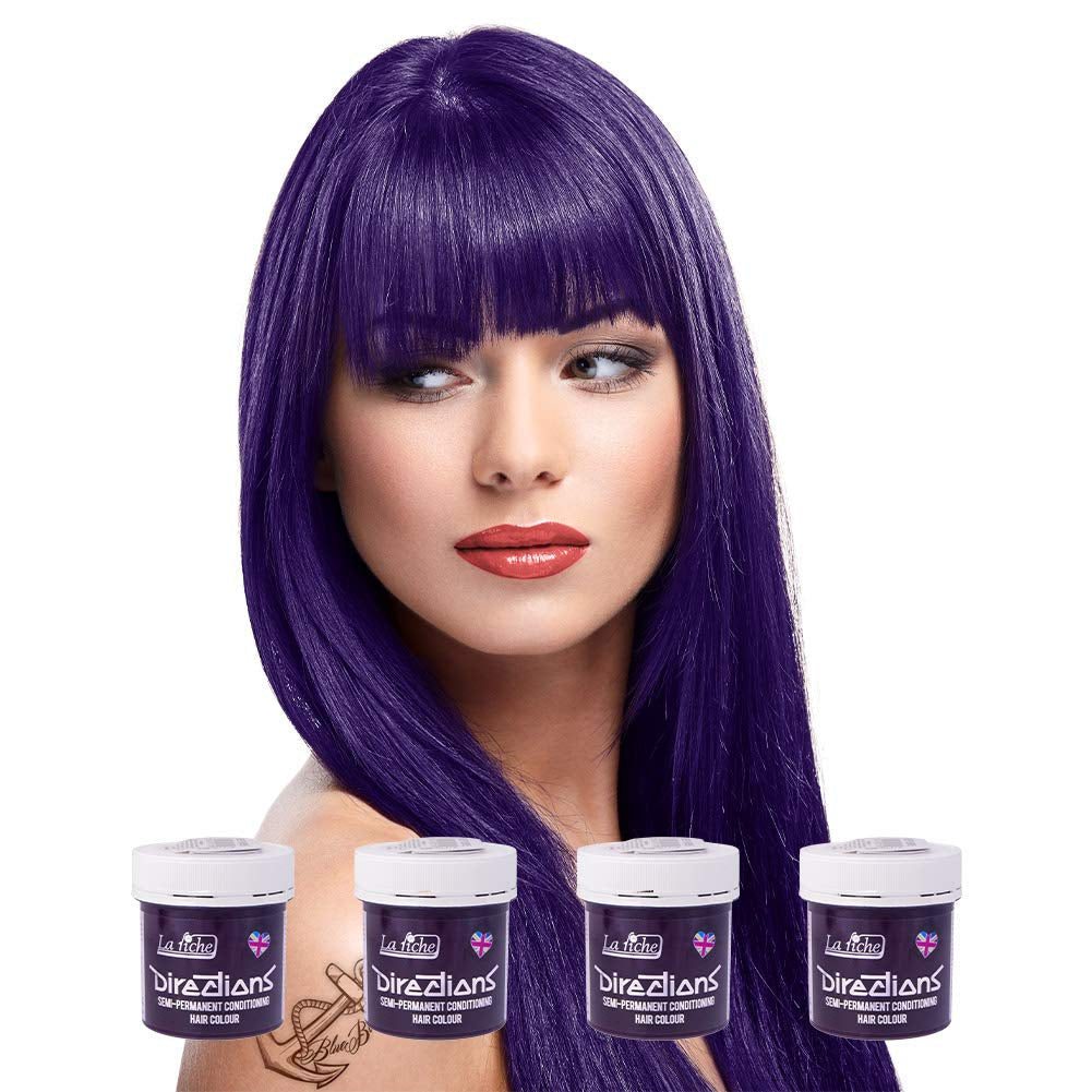 Directions semipermanente Haarfarbe 88 ml – Fluoreszierende orange Haarfarbe Naty Shop Black 88 ml (4er-Pack)