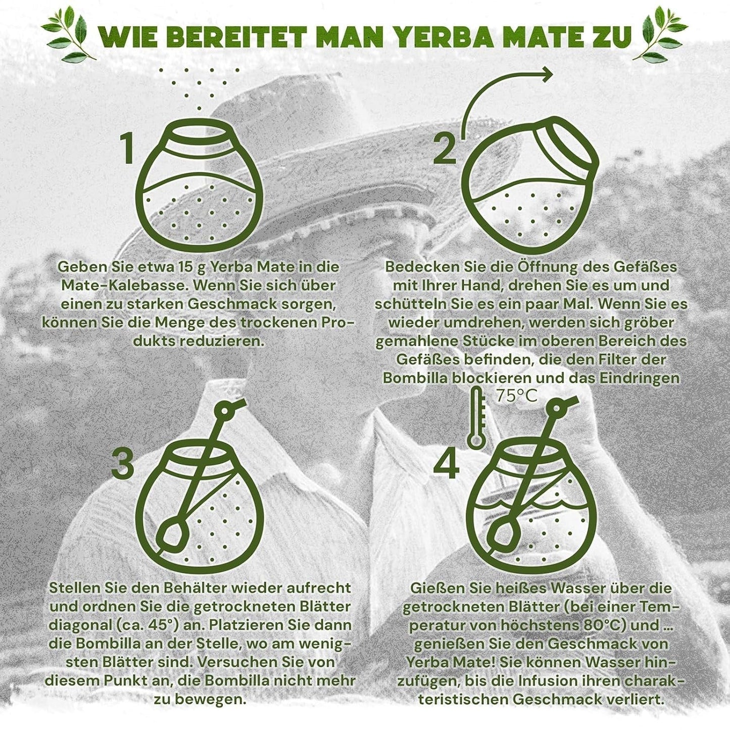 Green Mate Green Orgánica Energy Guarana 500G | Bio Yerba Mate Tee aus Brasilien | Natürlicher Koffeingehalt | Bio-Mate-Tee