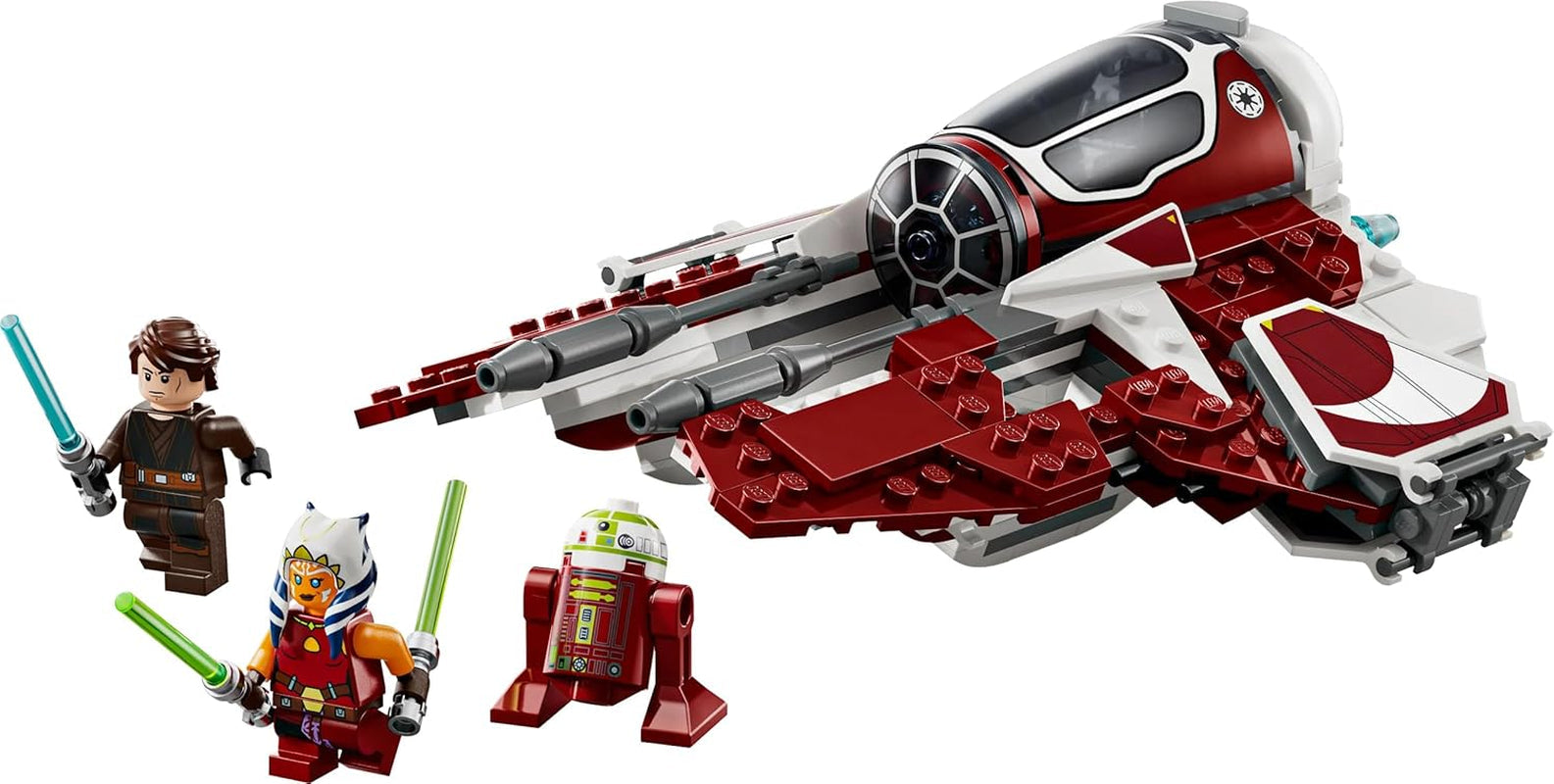 LEGO Star Wars 75401 Ahsokas Jedi-Abfangjäger, Starfighter für Clone Wars-Fans, Ahsoka Tano & Anakin Skywalker Minifiguren mit Lichtschwertern und R7-A7, für Jungen und Mädchen ab 8 Jahren. Bausets. Beuche den LEGO-Store