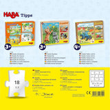 HABA Feuerwehr-Puzzle – 3-teiliges Set für Kinder ab 3 Jahren, Polizei- und Krankenwagen-Papppuzzle – Fördert Feinmotorik und Konzentration – 1302759001 Puzzle Naty Shop