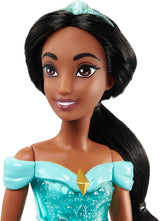 Mattel Disney Princess Toy Jasmine Fashion bewegliche Puppe mit glitzernder Kleidung und Accessoires, Disney-Film-inspiriertes Geschenk für Kinder HLW12 Naty Shop Dolls