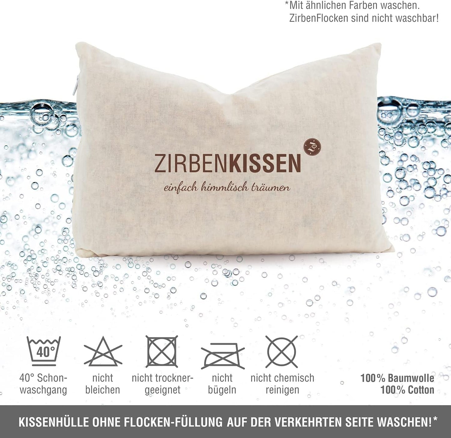 Swiss stone pine family Swiss stone pine pillow Simply heavenly dreaming 30X20 cm, wood, natural, 1 piece (1 pack) Naty Shop standard pillows