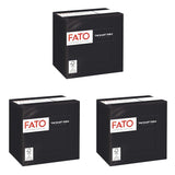 - Einweg-Papierservietten, ideal für Vorspeisen und Cocktails, Packung mit 100 Servietten, Größe 24 x 24, 4-fach gefaltet, 2-lagig, schwarze Farbe, 100 % reines Zellulosepapier, FSC-zertifiziert