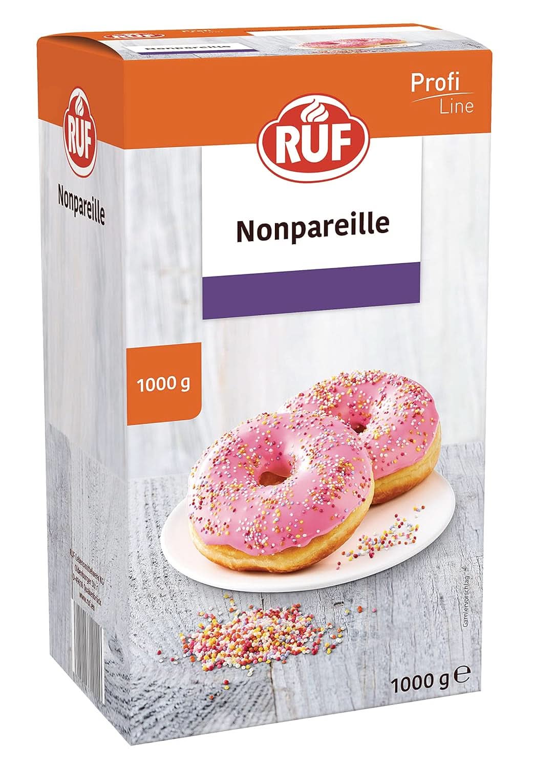 RUF Regenbogenfarbene Zuckerstreusel, 1 Kilo Streusel Naty Shop Nonpareilles