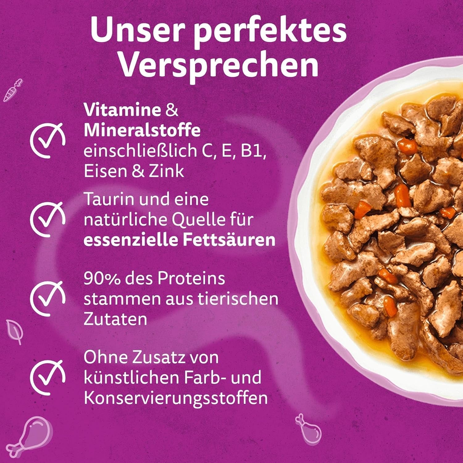WHISKAS Nasses aromatisches Katzenfutter in Soße 40 x 85g Fischauswahl