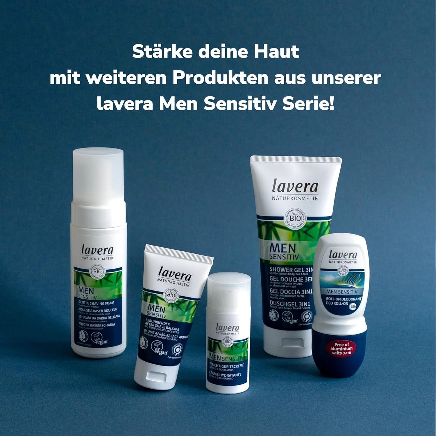 Lavera, Duschgel mit Bio-Bambus und Guarana, 3 in 1, für Haut, Haare und Gesicht, 200 ml Dusche und Bad Naty Shop