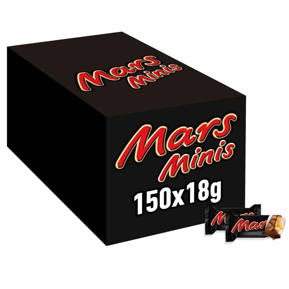 Mars Minis Schokoriegel | Großpackung Schokolade | Karamell | 150 x 18 g