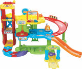 Vtech TUT TUT Baby Flitzer – Parkhaus, bunt, 66,6 x 75,3 x 45,1 cm & TUT TUT Baby Flitzer – Feuerwehrauto – Spielzeugauto mit Musik, Lichtknopf, Sätzen und interessanten Geräuschen Bebe Toys Naty Shop