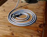 Gartenschlauch ausziehbar bis zu 7,5 Meter, 1/2" (12,5 mm), mit Handbrause und 8 Funktionen, Idroeasy