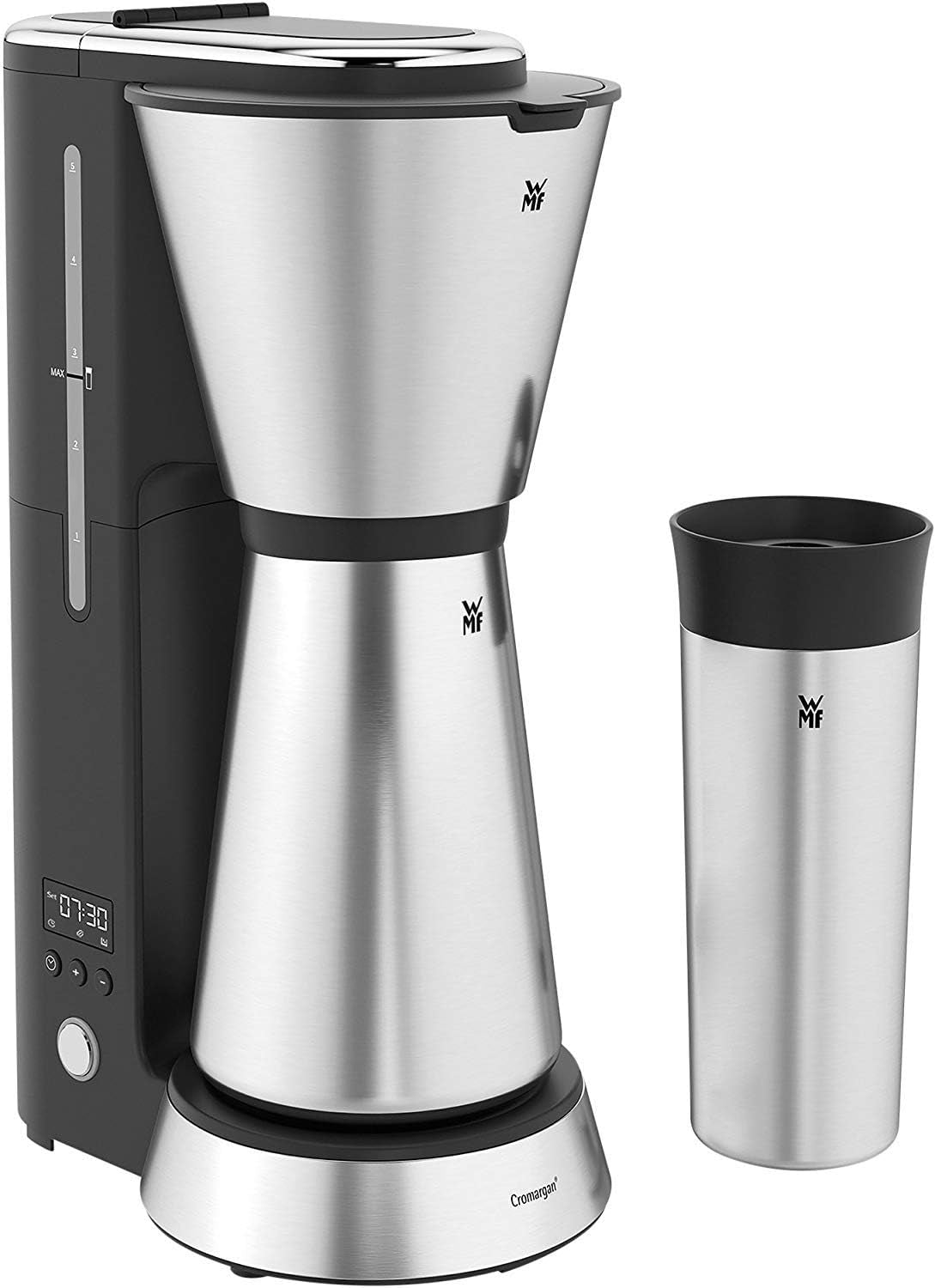 WMF Bueno Espressomaschine mit Glaskaraffe, Filterkaffee, 10 Tassen, Ein-/Aus-Taste, Anti-Tropf-System, oszillierender Filter, automatischer Stopp, Heizplatte, 1000 W