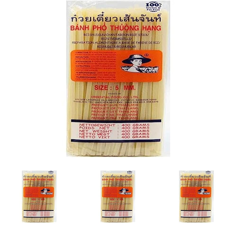 - Reisnudeln (rechts) 5 mm, (1 x 400 g)
