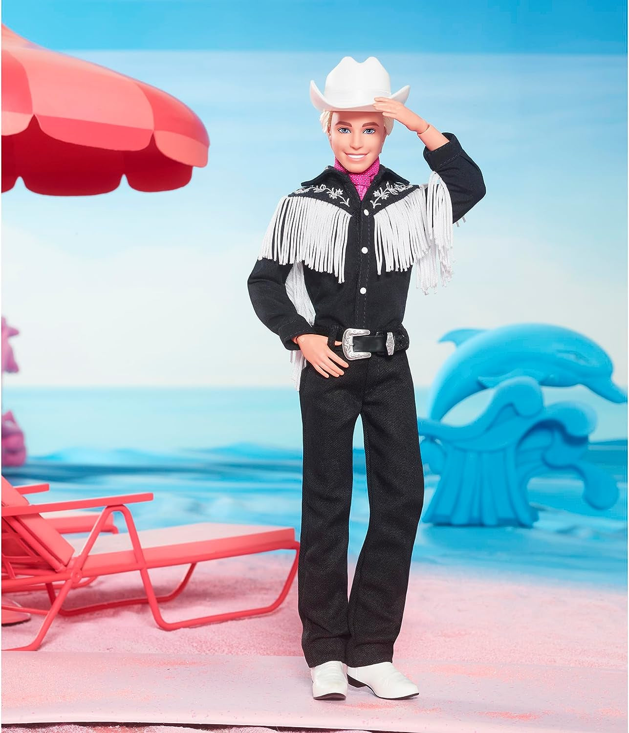 BARBIE the MOVIE Ken – Sammlerpuppe im Western-Outfit, Vintage-Hemd, Cowboyhut, weißen Stiefeln aus dem Film für Kinder ab 3 Jahren, HRF30 Naty Shop Dolls