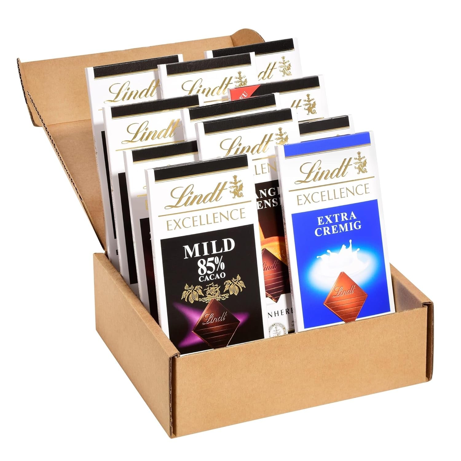 Lindt Schokoladen-Pralinen-Geschenkset | 477g | 5 Schachteln Lindt Pralinen in den Varianten: Exquisit, Mini Praliné, LINDOR Geschenk, Kleines Dankeschön, Von Herzen | Pralinengeschenk | Schokoladengeschenk