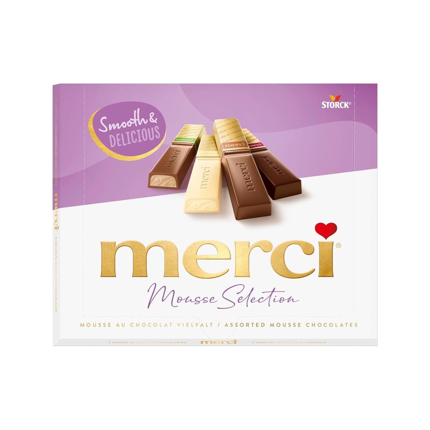 merci Finest Selection Mousse au Chocolat Sorte – 1 x 210 g – Spezialitäten Erlesenes Schokoladenmousse – Gefüllte und ungefüllte Pralinen