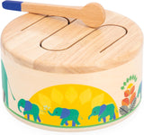 Janod - Gioia Drum - FSC-Holztrommel + Trommel - Rollenspiel und musikalische Früherziehung - Aquarell - Ab 18 Monaten, J07650 Bebe Toys Naty Shop