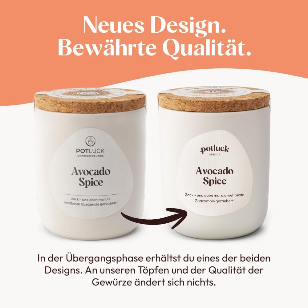 Potluck | Raclette-Gewürz | Würzmischung im Keramiktopf | 70g | Vegan, glutenfrei und mit natürlichen Zutaten