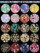 EBANKU Nail Art Strass Kit Multi Design Zubehör Mit 1 Pinzetten 1 Stück Wachsstifte Deko Diamanten Kristalle Perlen Edelsteine ​​​​Bunt Pferdeaugen Strass Metall Nieten Für Nagel DIY (1 Stück (10Er Pack))