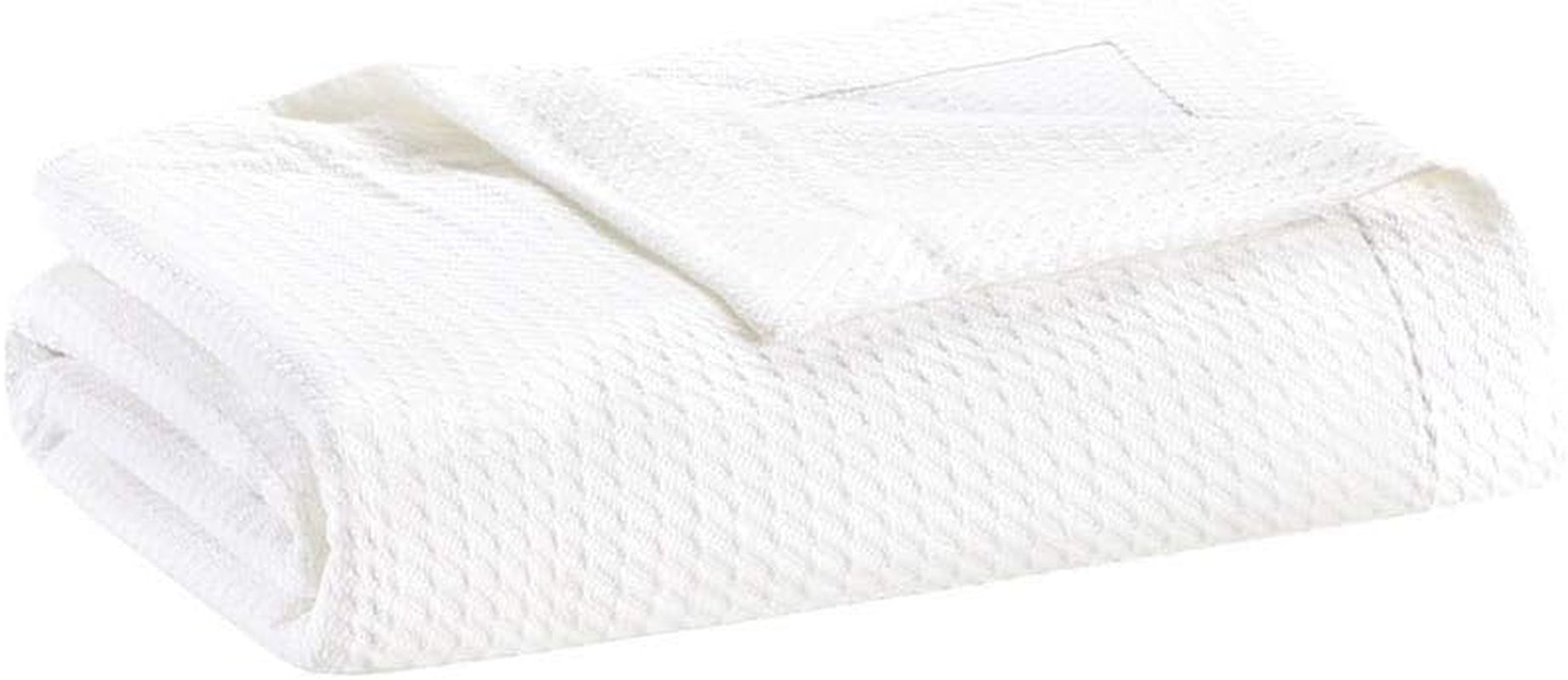 Madison Park 100 % ägyptische Baumwolle, atmungsaktive Bettdecke, Premium-Strick, luxuriös, saisonal, leichter Bezug für Bett, Sofa und Couch, Doppelbett/Queensize-Bett, Rosenbettdecken und Bettdecken, Naty Shop Garden, Weiß/Opulent King