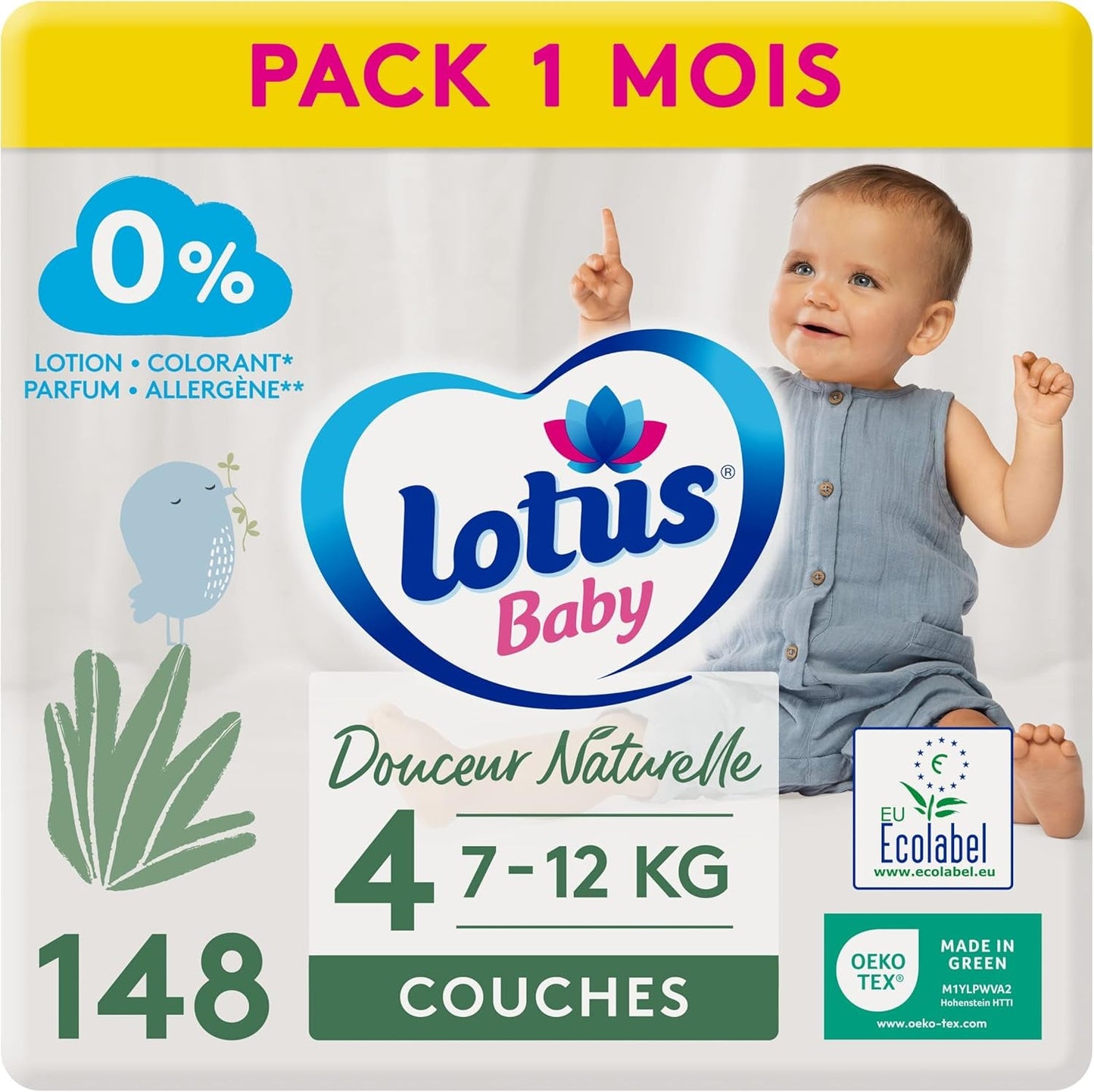 Douceur Naturelle – Windeln der Größe 3 (5–9 kg), 1-Monatspackung – 172 Windeln