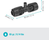 Gardena Micro-Drip-System T-Stück für Sprühdüsen: Verbindung zwischen 13 mm Rohren und einer Sprühdüse, automatische Pflanzenbewässerung, schnelle und einfache Verbindungstechnik, wiederverwendbar (13206-20)
