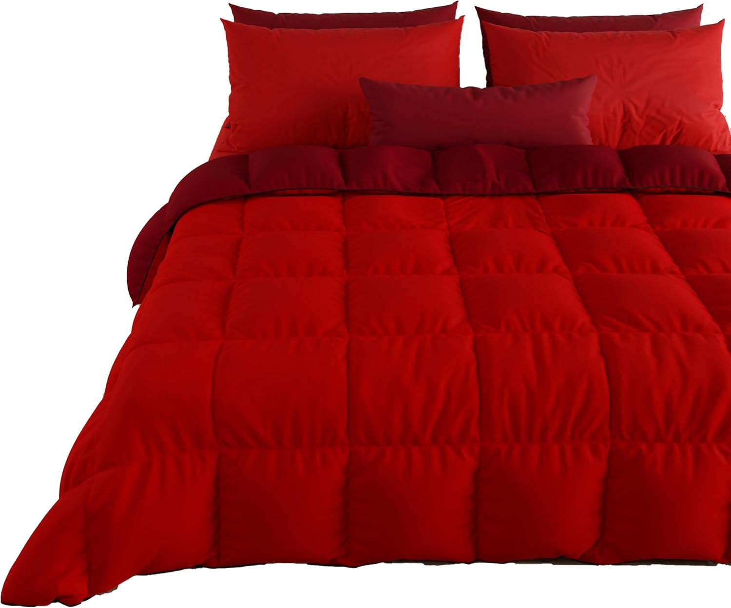 PETTI Artigiani Italiani – Winterdecke für Doppelbett, Maxi, einfarbig, doppelseitig, weiß, grau, 100 % Made in Italy
