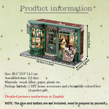 Magic Shop Puppenhaus mit Staubschutz, DIY-Miniatur-Puppenhaus-Möbelset im Maßstab 1:24, kreatives Geschenk für Kinder, Teenager, Geburtstagsgeschenk