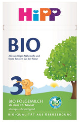 HiPP 3 Bio-Folgemilch (4 x 600g) – nach 10 Monaten, mit Omega-3 (DHA, ALA), Calcium, Vitamin D, in bester Bio-Qualität