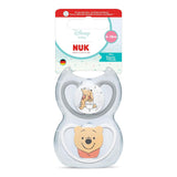 NUK Perfect Match Luftschnuller für Babys | 6-18 Monate | Kieferorthopädische Schnuller, die die Luftzirkulation fördern und durch Speichel verursachte Hautausschläge verhindern | 95 % Akzeptanz bei Babys** | Disney Winnie Puuh | 2 Stück
