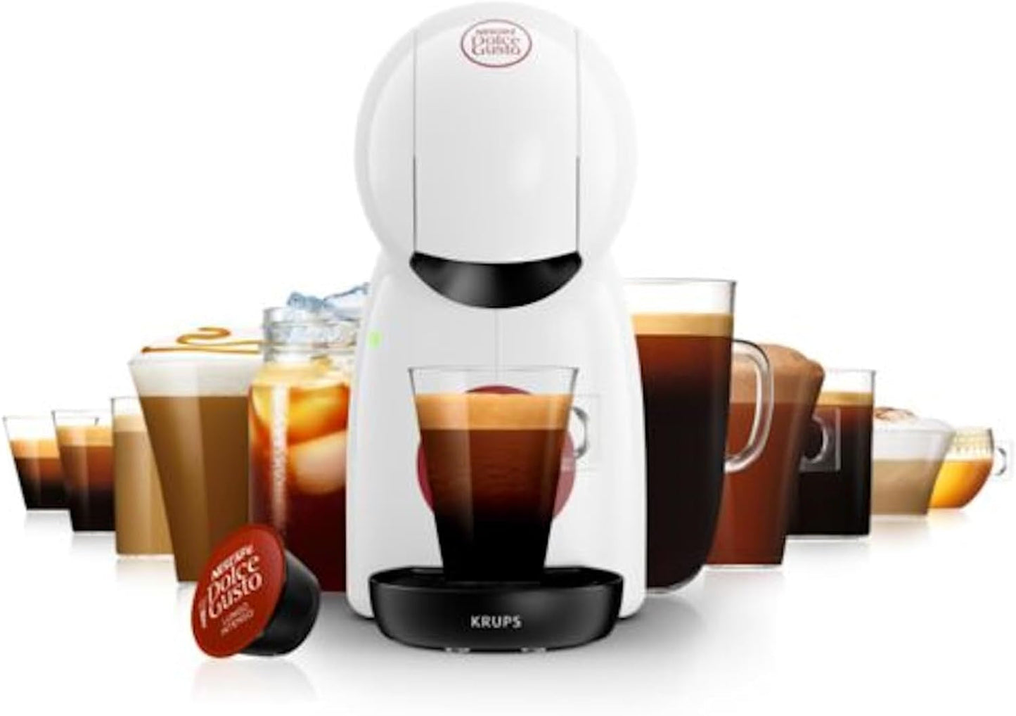 Manuelle Espressomaschine mit NESCAFÉ DOLCE GUSTO PICCOLO XS Kapseln von KRUPS, weiß