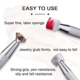 100 Stück Nail Art Schwamm mit Metallgreifer, Sponge Brush Applicator, Sponge Nagel Pinsel, Maniküre Zubehör für Nägel, um eine Varaudzen von Gradient Nail Art Patterns zu erstellen