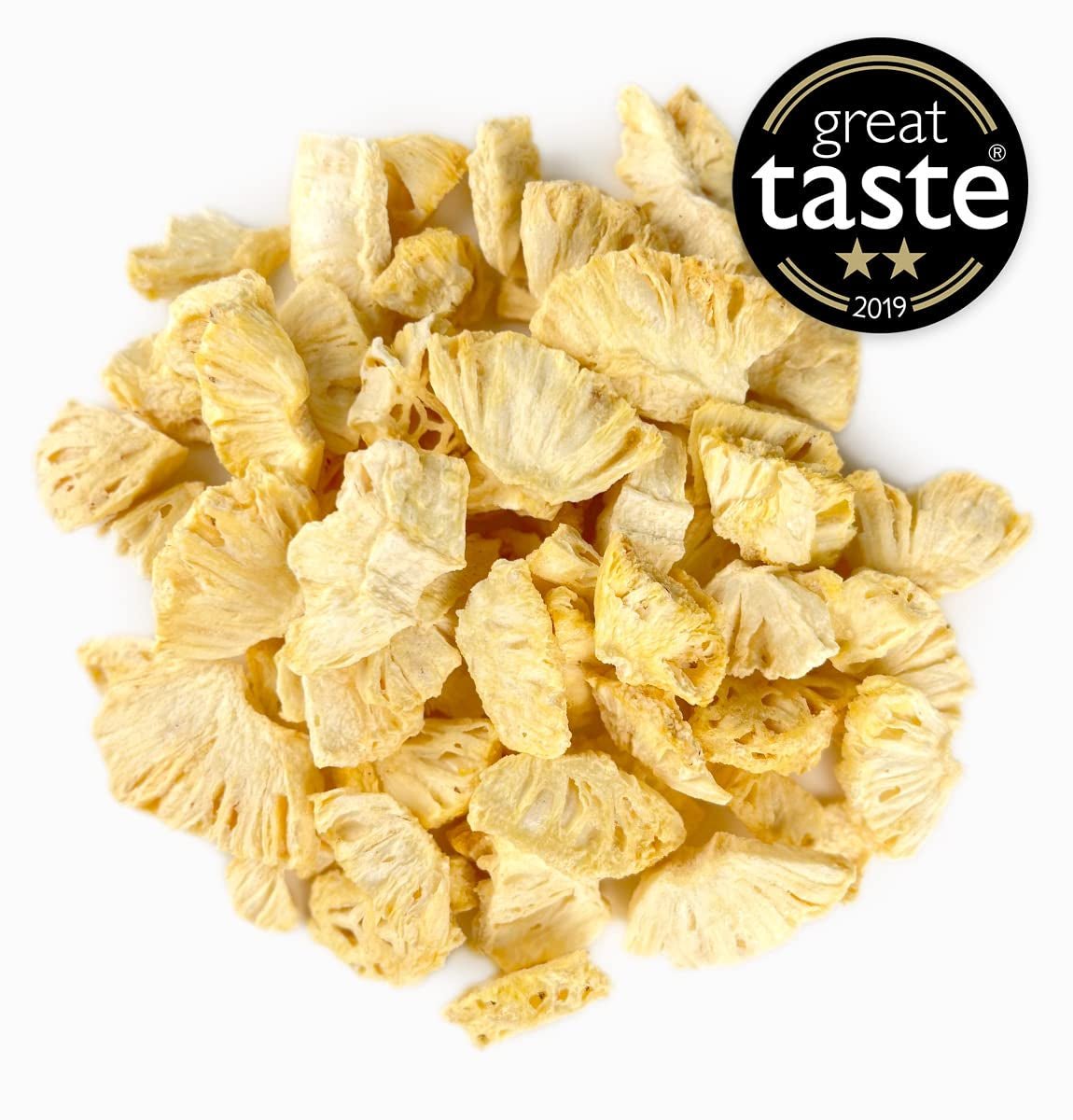 BRIX Gefriergetrocknete Ananas | Natürliche, getrocknete Ananas 95 g | Great Taste Award Trockenfrüchte, gefriergetrocknete Ananas | GVO-frei, glutenfrei, vegan, ohne Vitamine. Naty Shop dehydrierte Produkte