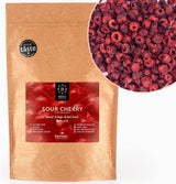 BRIX Gefriergetrocknete Bitterkirschen | Natürliche getrocknete Kirschen 105g | Great Taste Award Trockenfrüchte, getrocknete Bitterkirschen | Nicht gentechnisch veränderte, glutenfreie, vegane Vitamine bleiben erhalten. Standardtitel für dehydrierte Produkte von Naty Shop