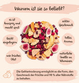Brix Gefriergetrocknete Früchte Fantastic Four (80g) – Preislich guter Geschmack, leckerer und gesunder Snack, trocken knackig, reich an Vitaminen Naty Shop dehydrierte Produkte