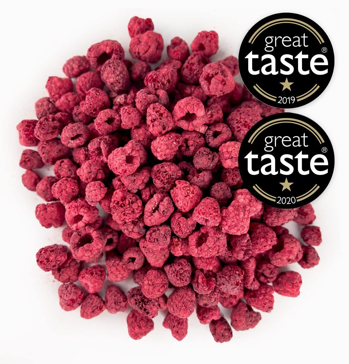 BRIX Getrocknete Himbeeren | Natürliche Himbeere, gefriergetrocknet 85 g | Great Taste Award für Trockenfrüchte | GVO-frei, glutenfrei, vegan, konservierte Vitamine Naty Shop dehydrierte Produkte