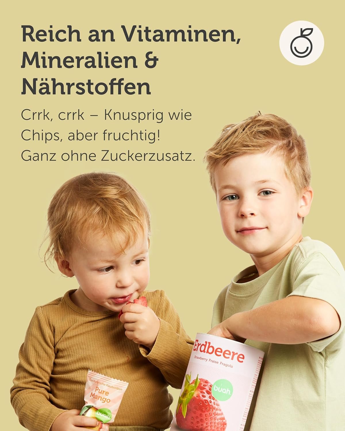 BUAH® Gefriergetrocknete Ananas | Ananaschips als Snack oder für Müsli und Desserts | Idealer Ersatz für Süßigkeiten | Vegan und ohne Zuckerzusatz | 100 % gefriergetrocknete Früchte | 200 g dehydrierte Produkte von Naty Shop