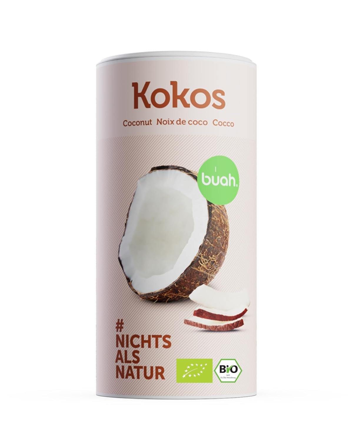 BUAH® getrocknete Kokosnusschips | Bio-Kokoschips, Snack, Müsli & Back-Kokoschips | Idealer Ersatz für Süßigkeiten | Vegan und ohne Zuckerzusatz | 400g Naty Shop dehydrierte Produkte Standardtitel