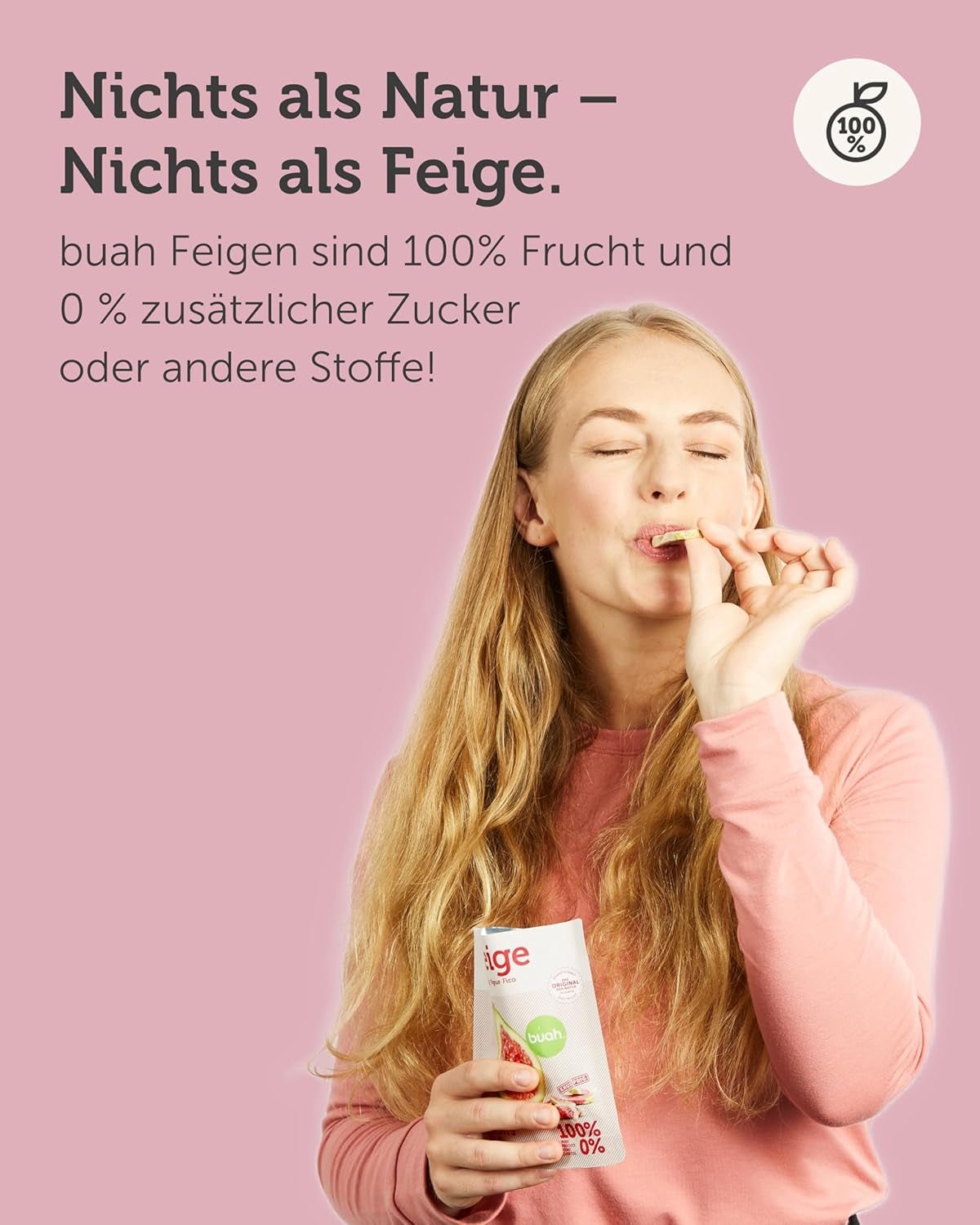 BUAH® Gefriergetrocknete Feigen | Feigenchips Als Snack, für Müsli und Desserts | Idealer Ersatz für Süßigkeiten | Vegan und ohne Zuckerzusatz | 220g dehydrierte Produkte von Naty Shop