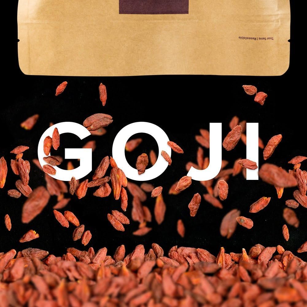 Getrocknete Goji-Beeren in loser Schüttung, 500 g, Verpackung kann variieren. Naty Shop dehydrierte Produkte