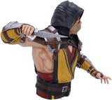 Offiziell lizenzierte Mortal Kombat Scorpion-Büste, gelb, 29,5 cm, Kunstharz-Statuetten und Skulpturen Naty Shop