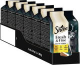 Sheba Portionsbeutel Nassfutter für Katzen, frisches und feines Truthahn- und Hühnergelee, Multipack, 6 x 6 x 50 g – hochwertiges Katzenfutter mit Truthahn und Hühnergelee